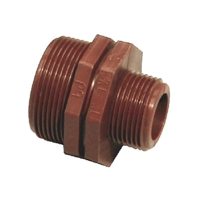 NIPPLE RIDOTTO IN PP MARRONE- 1 X 3/4- BUCCH- pezzi 1