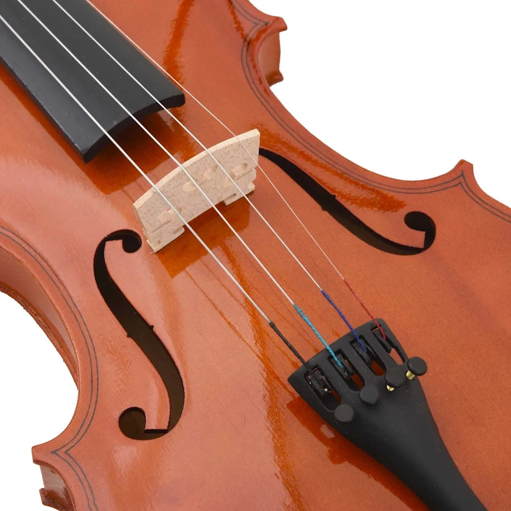 Set Completo Violino con Arco e Mentoniera Legno Scuro 4/4
