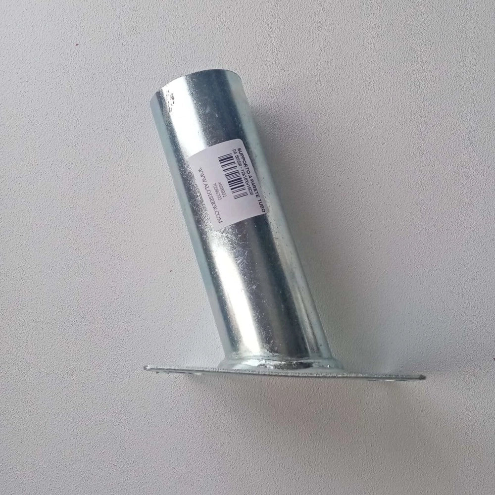 Staffa zincata per proiettore stradale con flangia di fissaggio