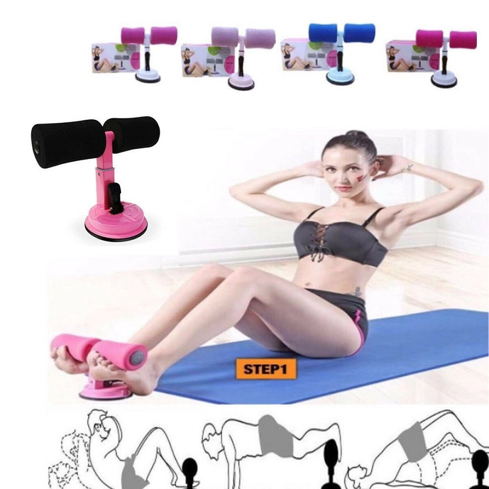 Trade Shop - Attrezzo Per Addominali Fitness Ventosa Sport Spugna Caviglie Curl Push Up Sit -