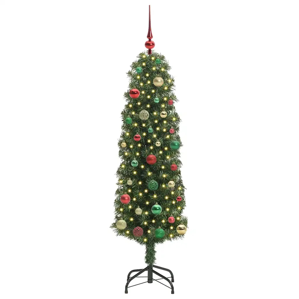 Albero di Natale Artificiale-Albero Natalizio con 150 LED Verde 150 cm 673228