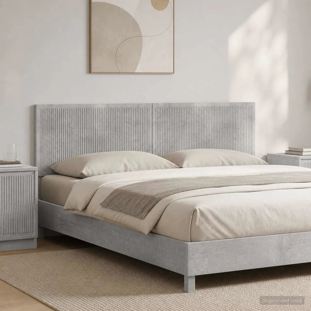 Testiera da Muro EDE Grigio Cemento Legno ingegnerizzato 896048