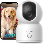 Camera Indoor Rotabile 360° 5GHz e 2,4GHz WiFi per Bambini Riconoscimento Personale Automatico Tracciamento Chiamata Un-Touch