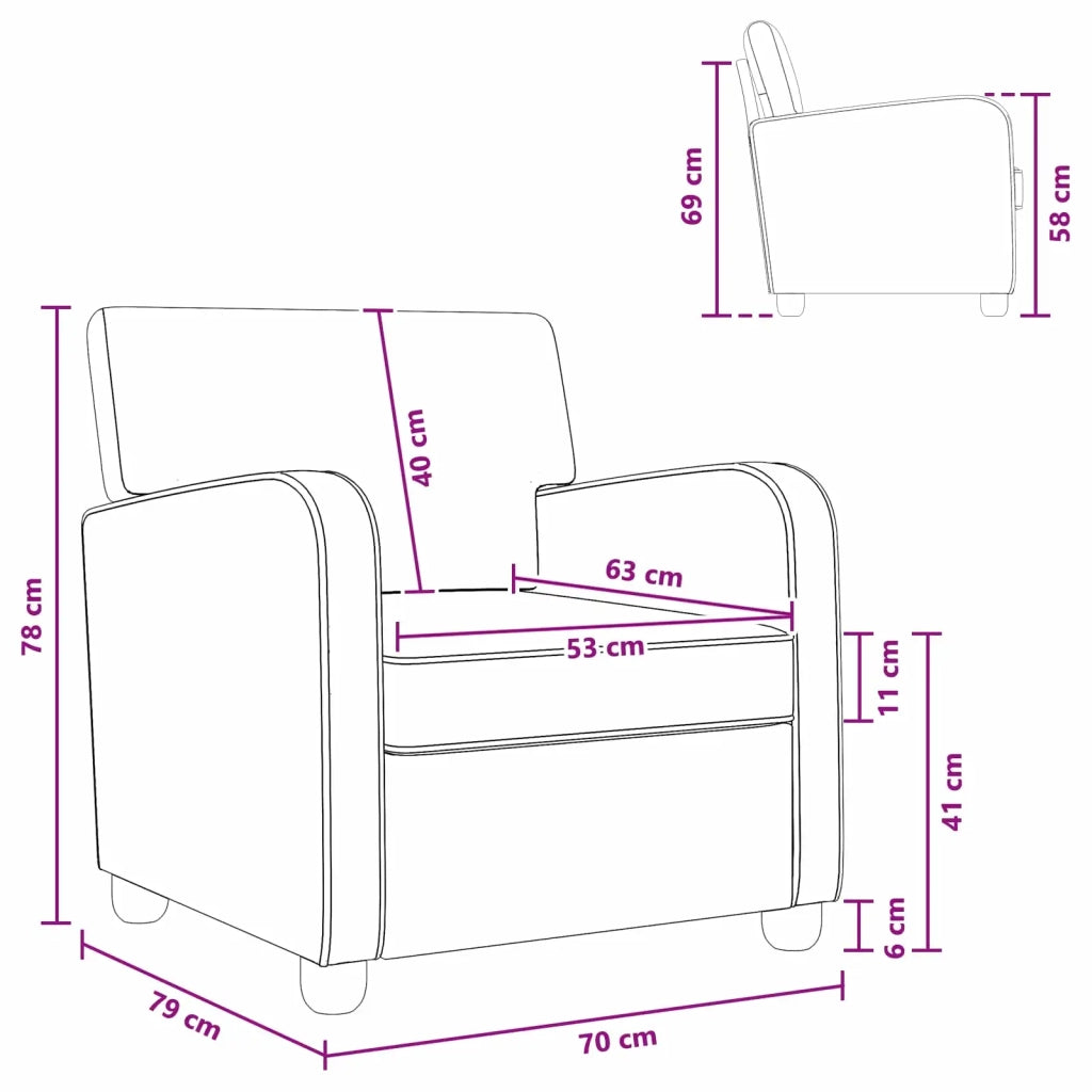 Poltrona Bianco Tessuto 42043403