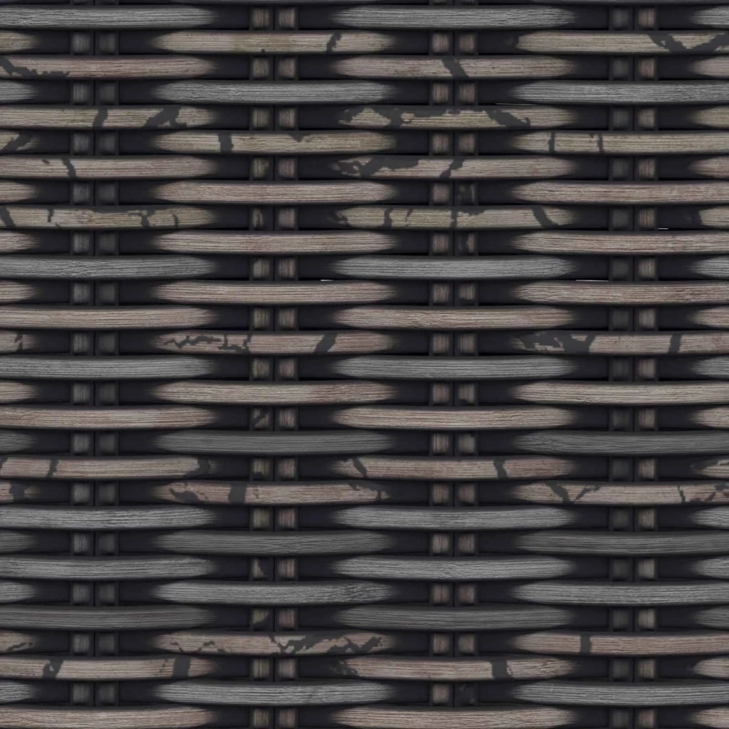 Panchina con contenitore Nero Lavato 110 x 40 x 50 cm Rattan 42011576