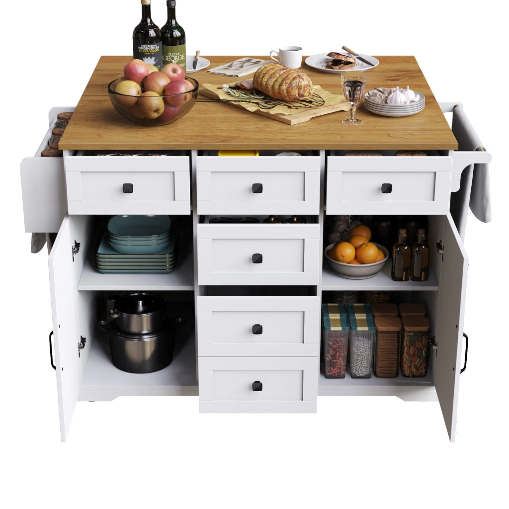 Carrello da Cucina Multifunzionale ¨C MINIMAL ¨C Bianco, Legno, con Ripiani