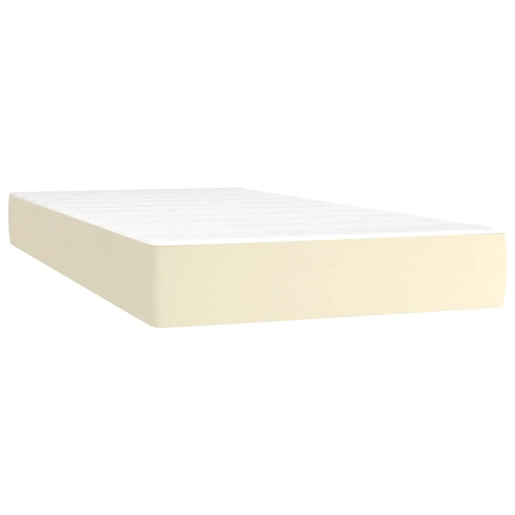 Giroletto a Molle con Materasso Crema 100x200 cm in Similpelle 3130645