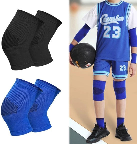 Protezioni ginocchia per bambini - 4 pezzi - Ademend nylon - Adatti per bambini dai 6 ai 16 anni - Per sport e outdoor - Dimensioni 14 x 17 cm - Protezioni sportive