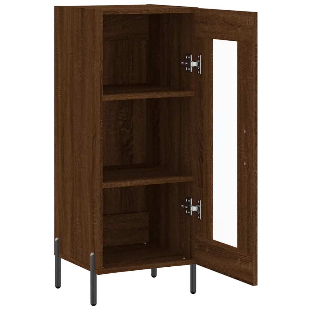 Credenza | Madia | Buffet da pranzo | Armadio da pranzo Rovere Marrone 34,5x34x90 cm in Legno Multistrato