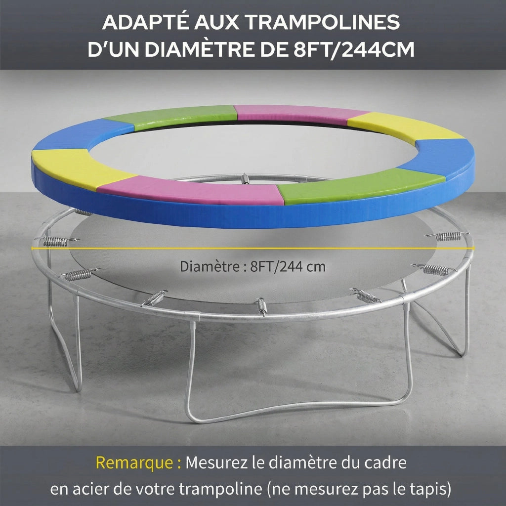 Cuscino Copertura Trampolino 244cm ¨C Zephmum ¨C Multicolore