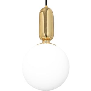 Lampada Da Soffitto Pensile Di Vetro Metallico Oro Gold APP474-1CP