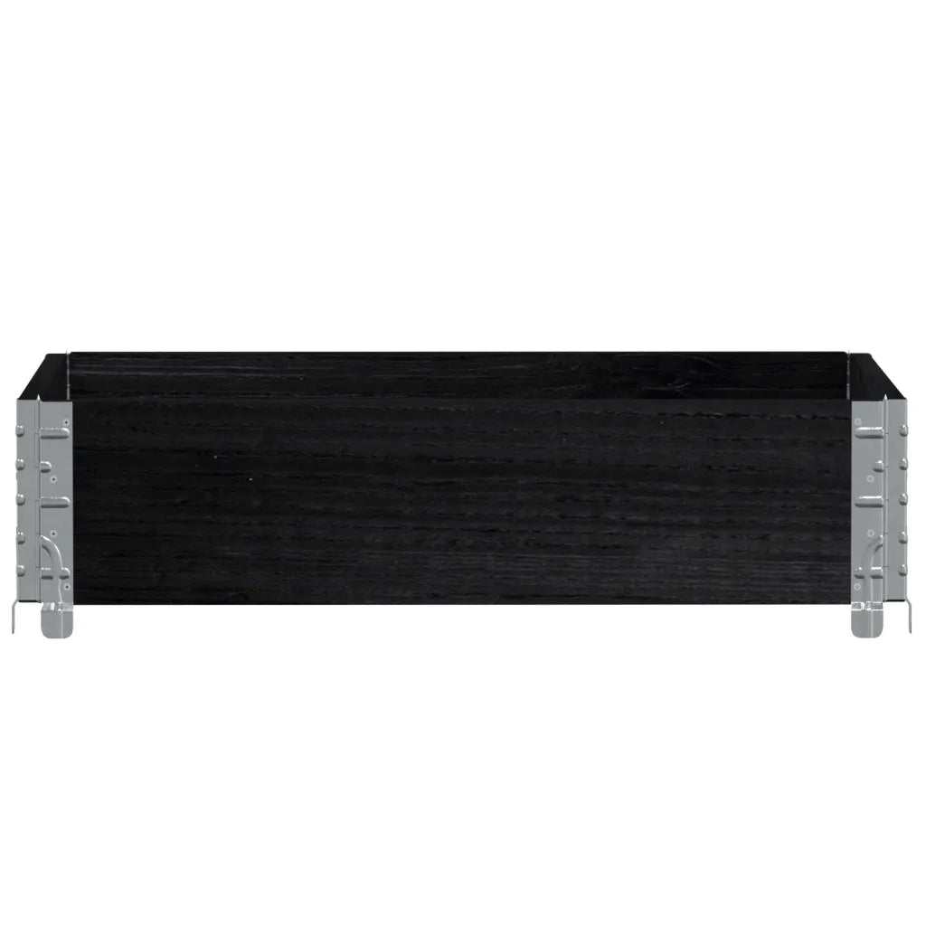vidaXL Paretale per Pallet Nero 80x60 cm in Legno Massello di Pino