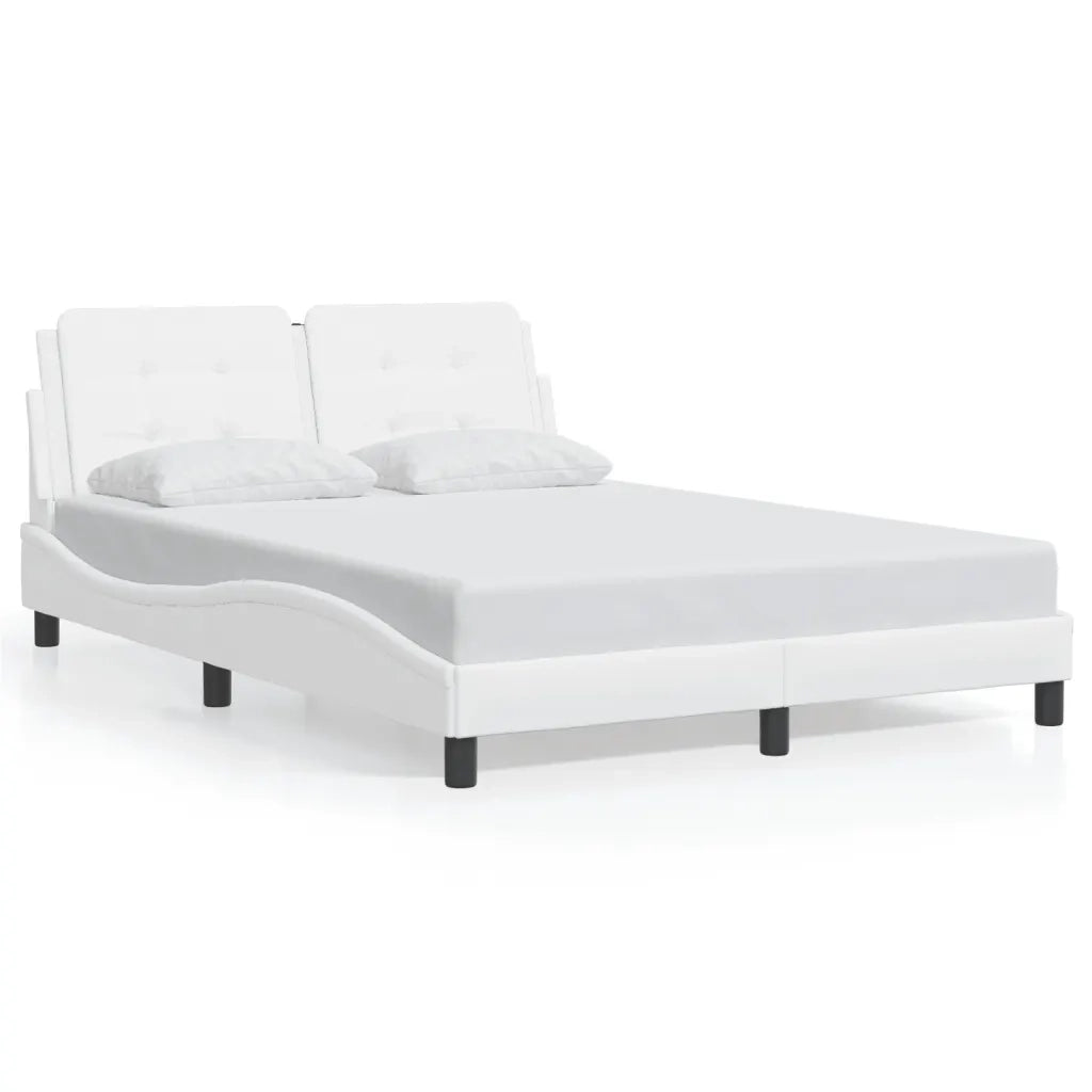 Giroletto con LED senza Materasso-Struttura Letto Zadar Bianco 140x200 cm