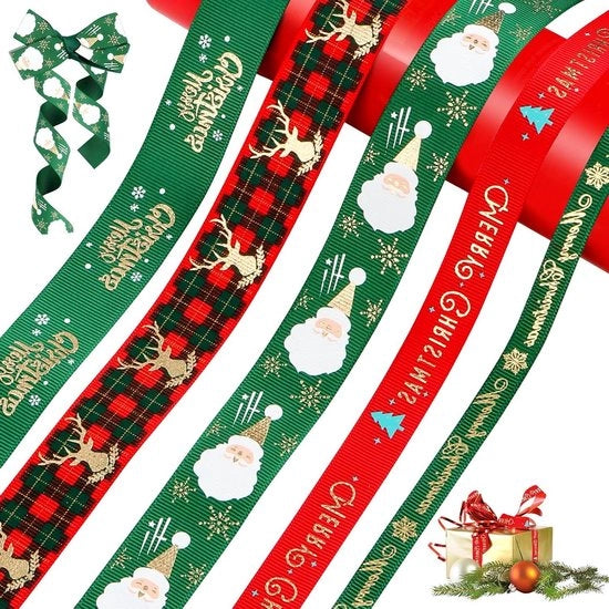 Decorazione per Natale - 5 pezzi di nastro decorativo per festività
