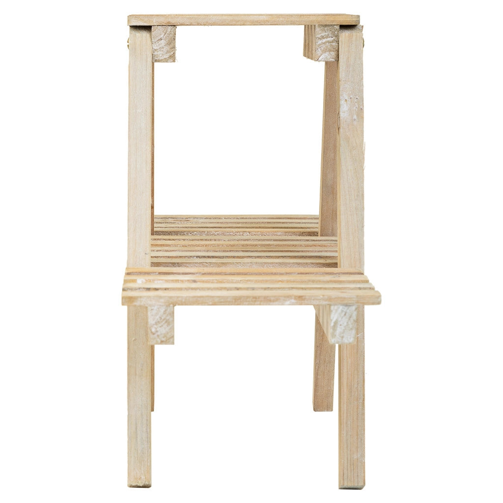 Scaffale con 2 ripiani in legno marrone 64x19,5x38h