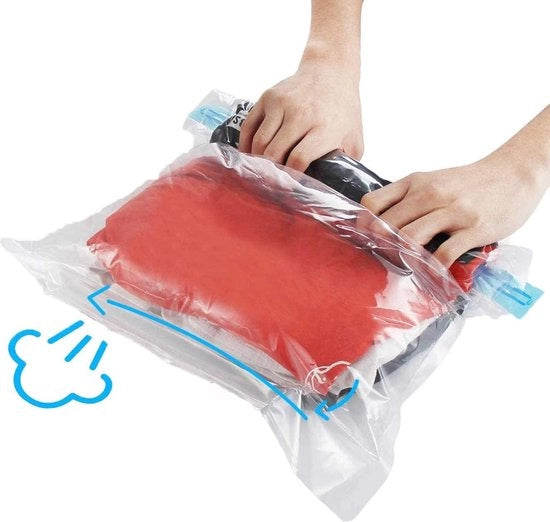Borsa di Stoccaggio a Compressione Reutilizzabile - 10Pack (4-S 3-L 3-L) Risparmia il 75% dello Spazio di Stoccaggio - Compressione Ripristinabile - Nessuna Macchina a Vuoto Richiesta