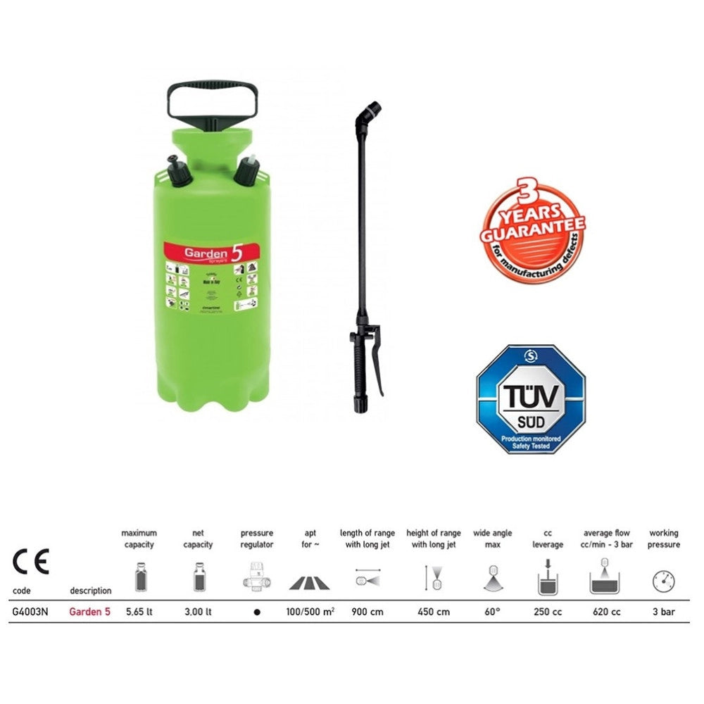 Trade Shop - Pompa Nebulizzatore A Mano Irrigazione Di Martino Garden 5 Giardino Professional -