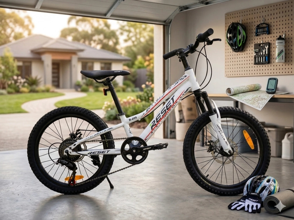 Bicicletta Mountain Bike per Bambini Unisex 20" MTB Phoenix 7V in Acciaio Bianco