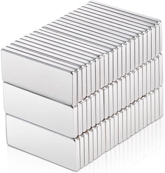 Set di Magnetini Neodymium 60 pezzi - Magnetini Forti - Magnetini per Tavolo Magnetico - Magnetini per Frigorifero - Magnetini per Ufficio - Dimensioni 20 x 8 x 1,5 mm