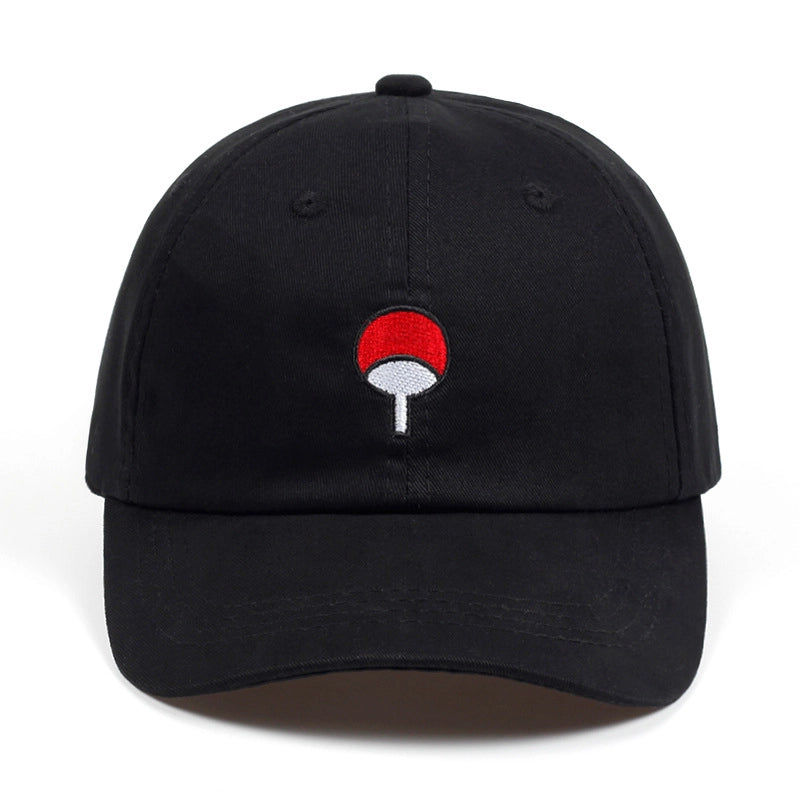 Cappellini da baseball neri con ricamo di Naruto