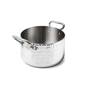 Casseruola Alta Professionale in Acciaio 3ply Martellato 24 cm