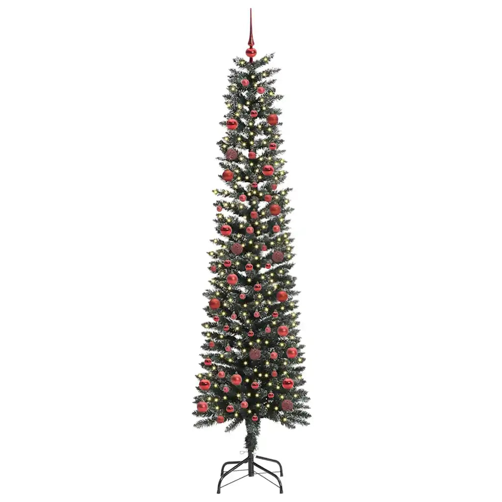 Albero di Natale Artificiale-Albero Natalizio con 300 LED Verde 210 cm 702043