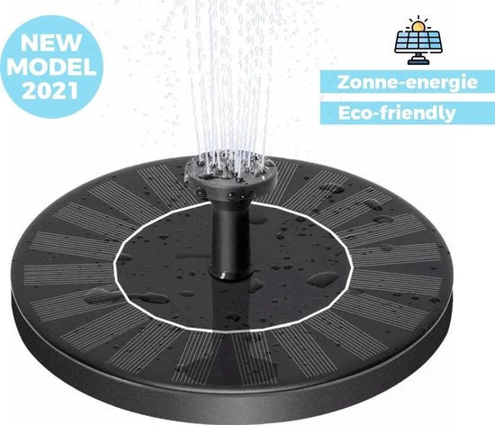 Fontana solare alimentata da energia solare - Ornamento per acqua - Sprei gratuiti - Laghetto - Vasca per uccelli
