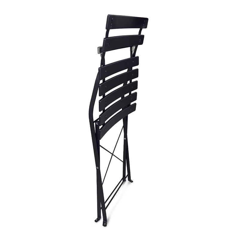 Sedia pieghevole da giardino in metallo nero, sedia richiudibile - Amalfi (2 pz.) - SP10AM