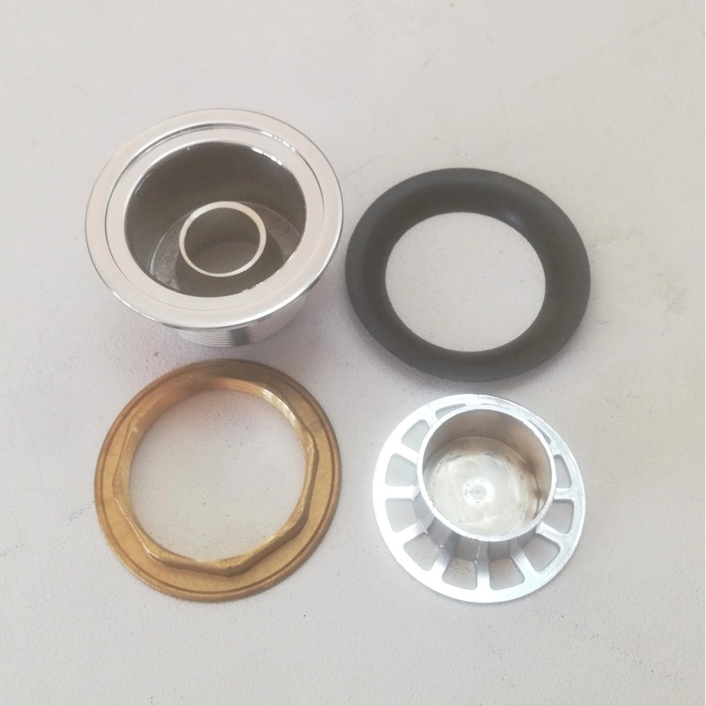 Piletta sifoide da 11/4 x 74mm in ottone cromato lucido per piatto doccia