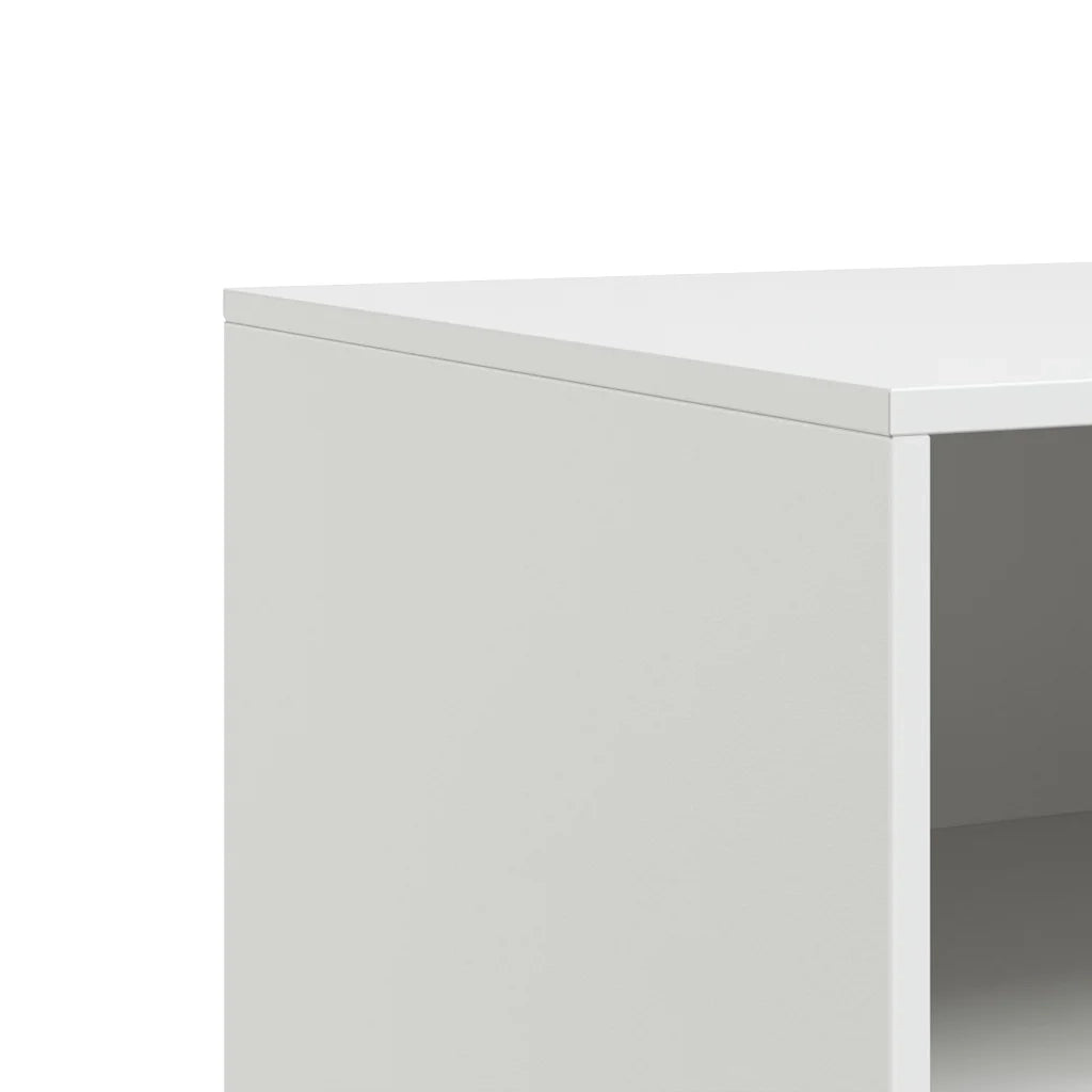 Mobile Porta TV Bianco 67x39x44 cm in Acciaio