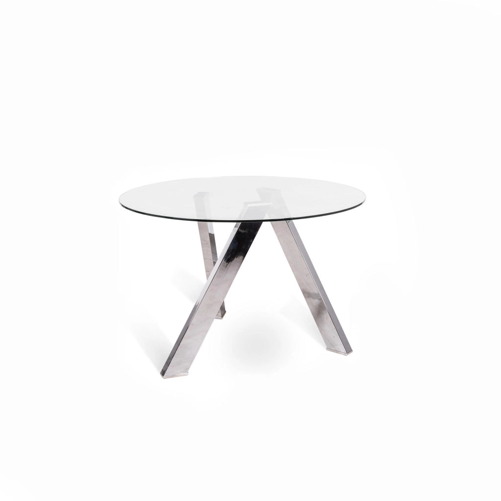 Tavolo fisso in vetro temperato trasparente 120x75h cm