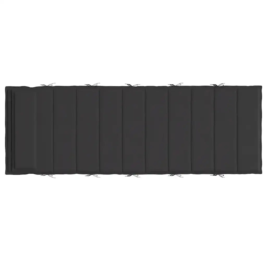 Cuscino per Lettino Nero 180x60x4 cm in Tessuto Oxford 361859