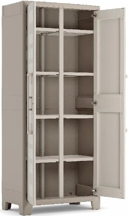 ARMADIO MULTISPACE IMPERMEABILE GULLIVER KETER  PPL SABBIA BEIGE 2 ANTE CM 80X44 H.CM 182