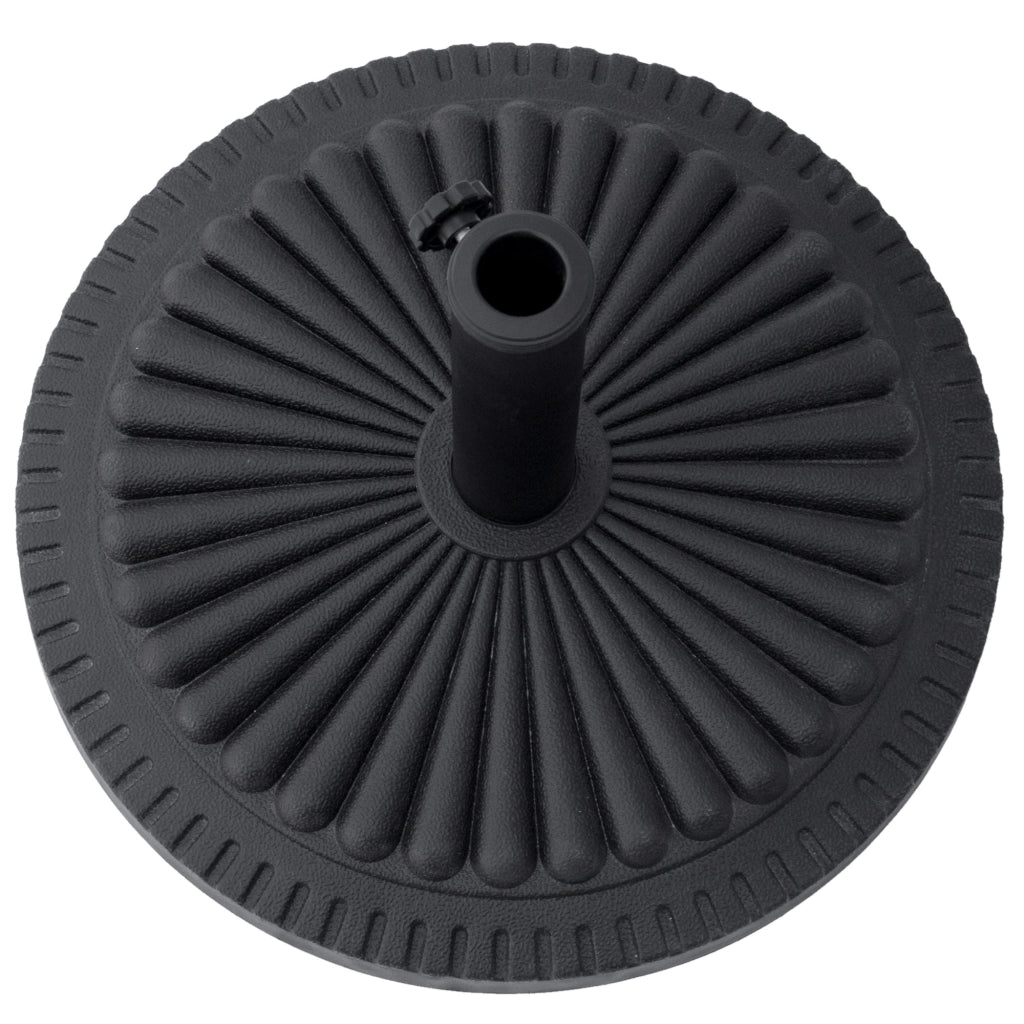 Supporto per ombrellone ¨C zephmum ¨C Nero, Acciaio, 14 kg, per tubi 35-48mm