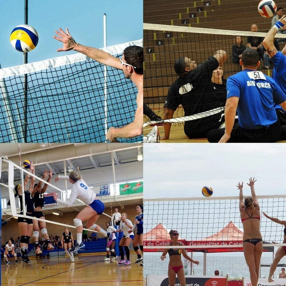 Trade Shop - Rete Ricambio Per Pallavolo Fasce Laterali Rinforzate Interni Esterni 12.8 X 1mt -