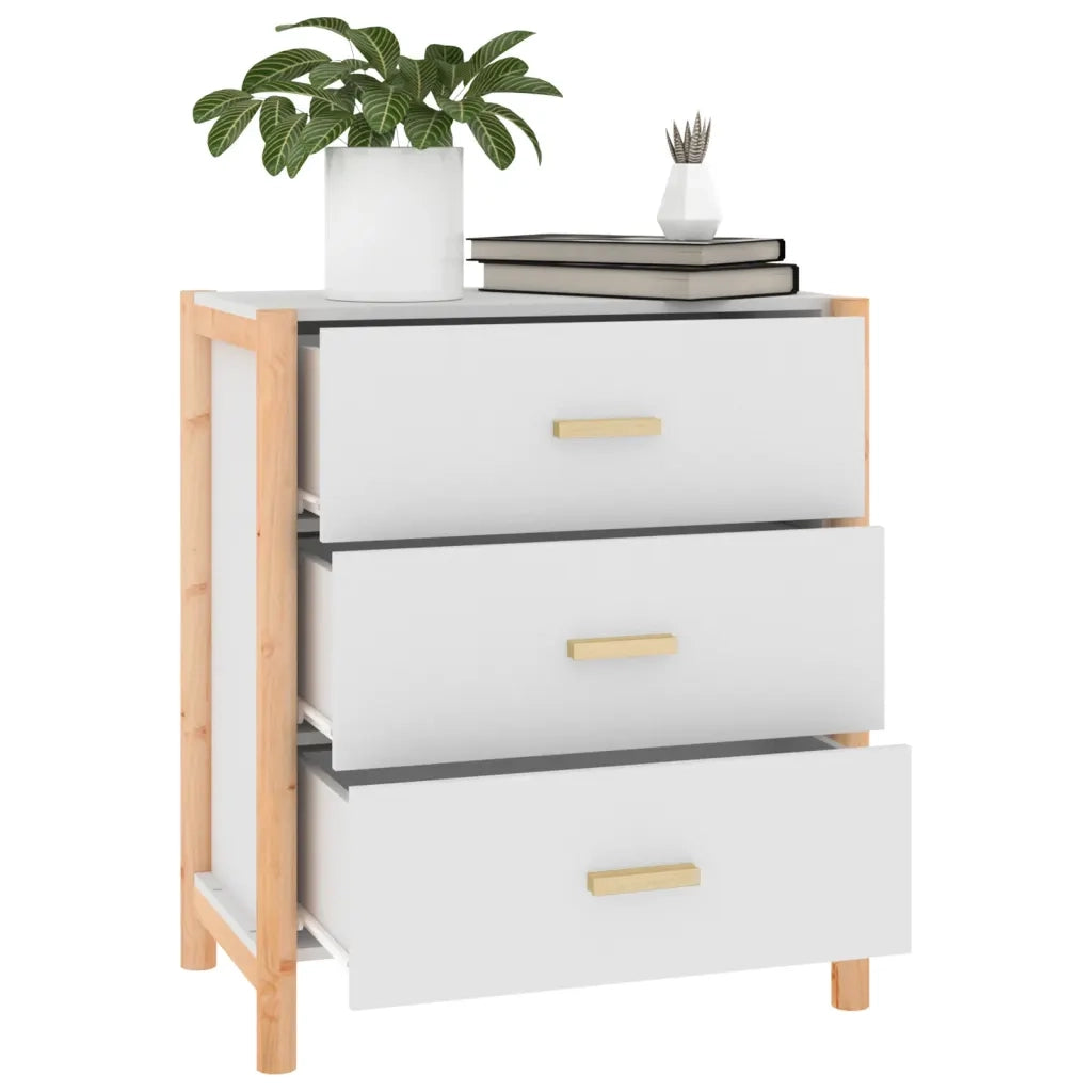 Credenza Bianca 62x38x70 cm in Legno Multistrato cod mxl 27738