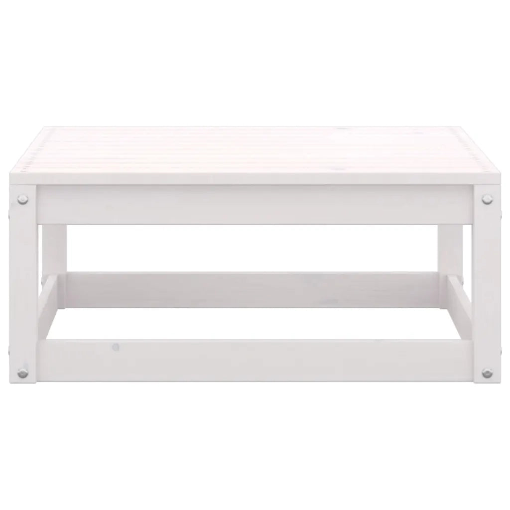 Set Divani da Giardino 6 pz Bianco in Legno Massello di Pino 3075330