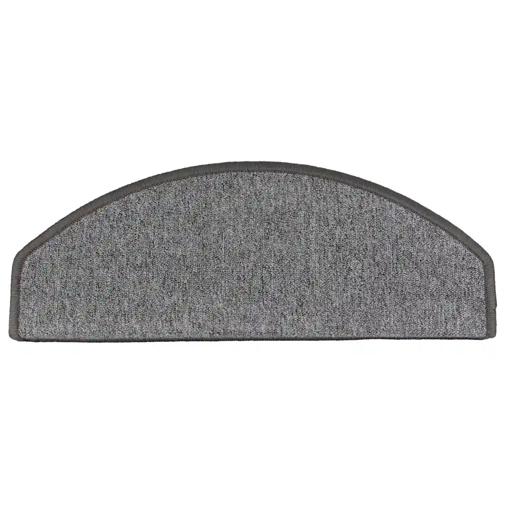Tappetini per scale 10 pz | Gradini per Scale 65x24x4 cm Grigio scuro Semicircolari Grandi