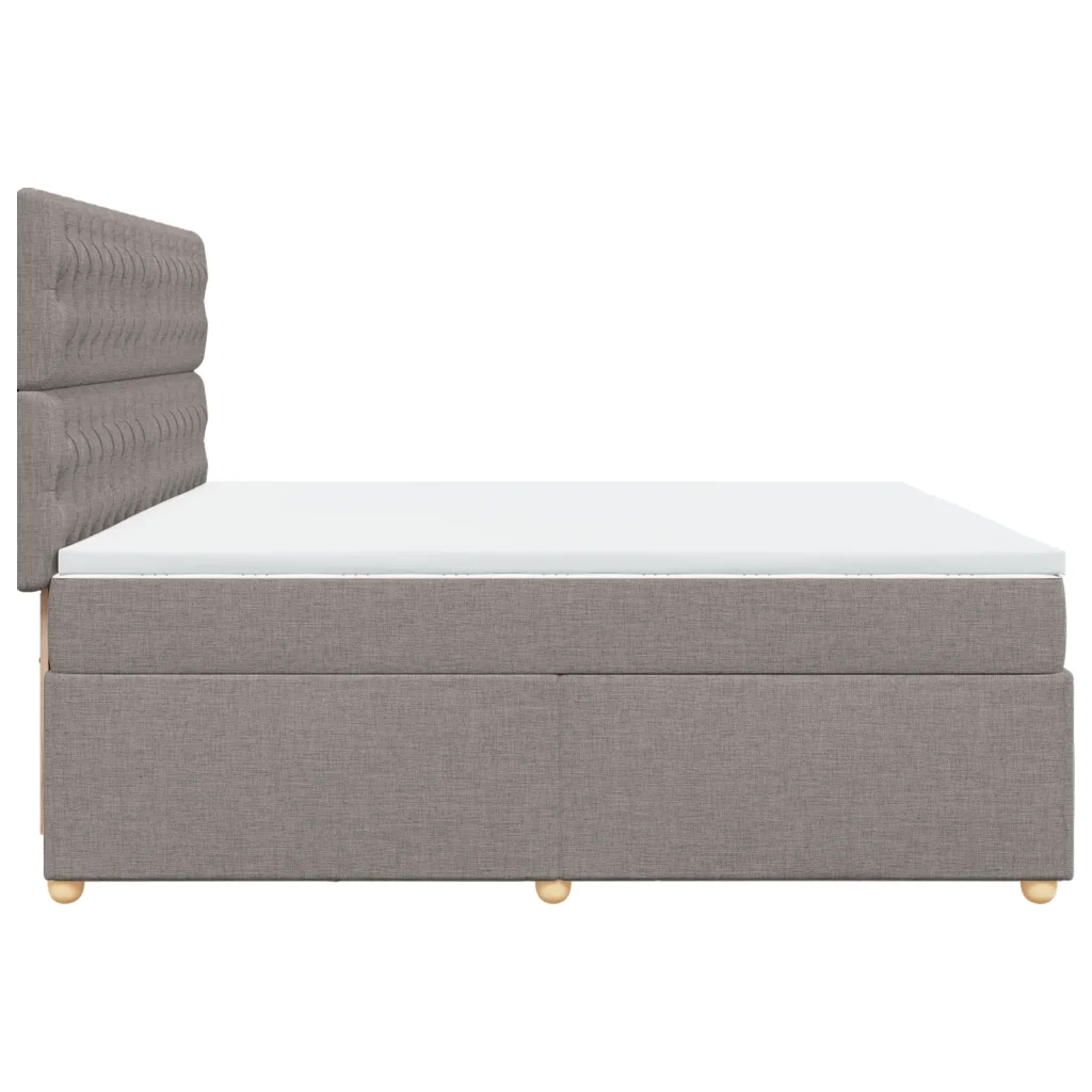 Giroletto a Molle con Materasso Tortora 200x200 cm in Tessuto 3293698