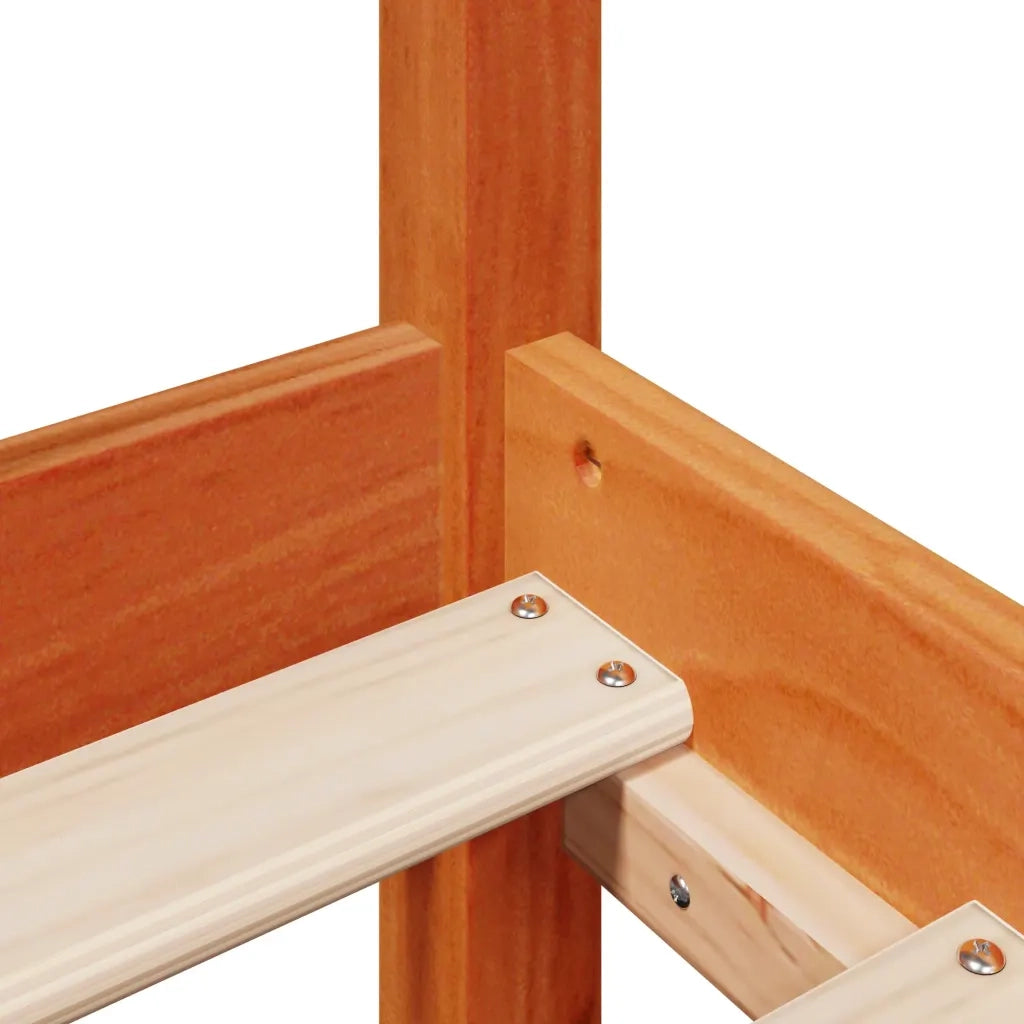 vidaXL Letto senza Materasso Marrone Cera 200x200 cm in Legno di Pino