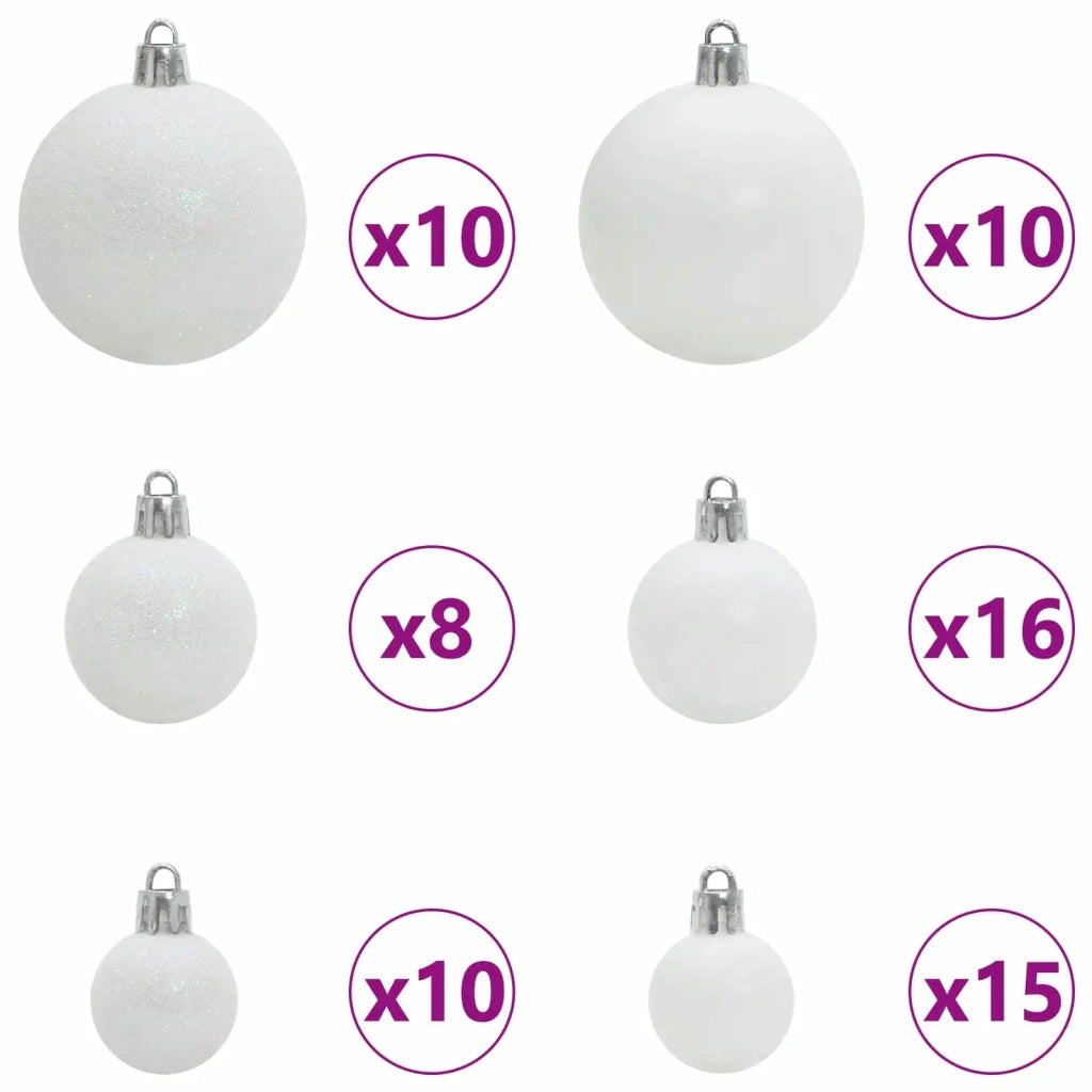 Albero di Natale artificiale Bianco 180 cm PVC e Acciaio 3426815