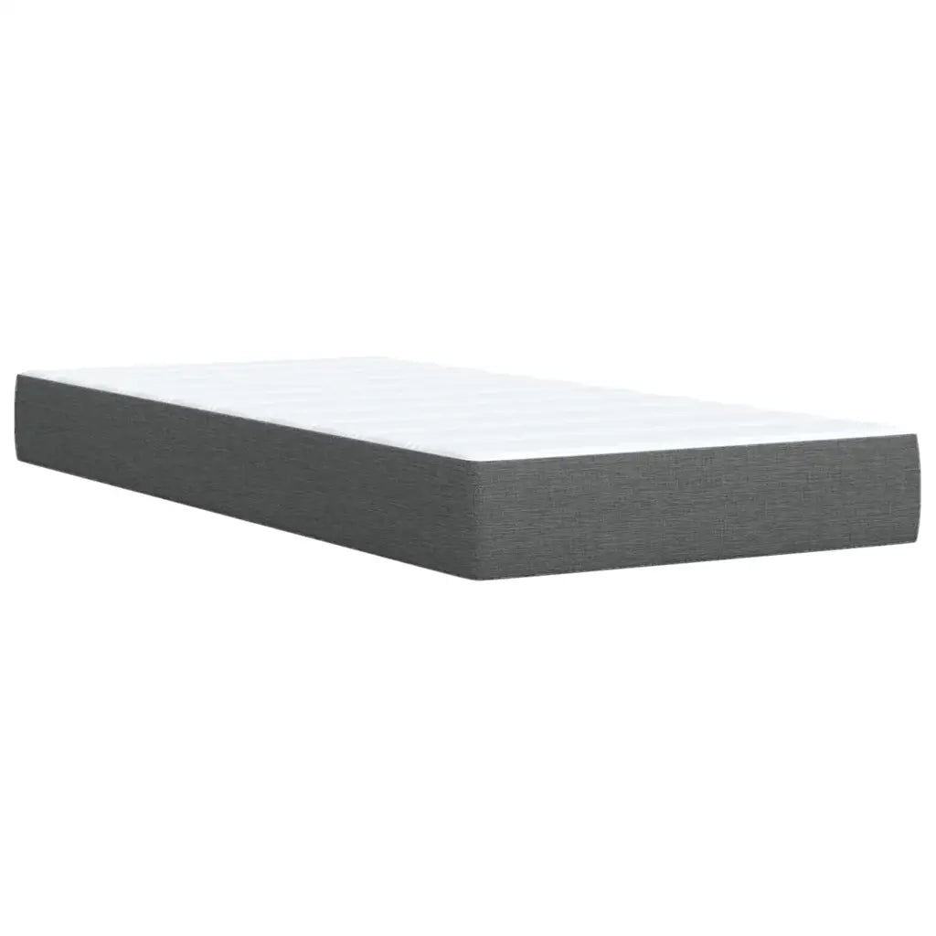Giroletto a Molle con Materasso Grigio Scuro 100x200 cm Tessuto 3289675