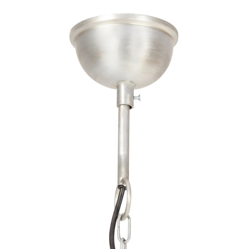 Lampada a Sospensione Industriale 25 W Argento Rotonda 40cm E27 320529