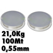 Trade Shop - 2 Rotolo Lenza 0.55mm 21.0kg 100 Metri Ciascuno Carbonio Pesca Super Resistenza -