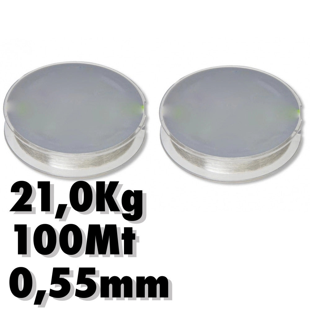 Trade Shop - 2 Rotolo Lenza 0.55mm 21.0kg 100 Metri Ciascuno Carbonio Pesca Super Resistenza -