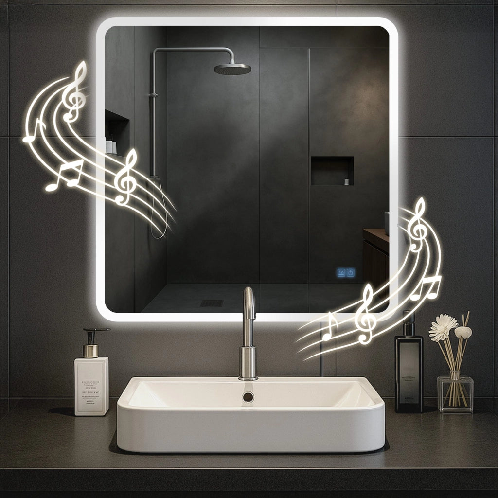 Badspiegel Jericho 80x80 mit Bluetooth