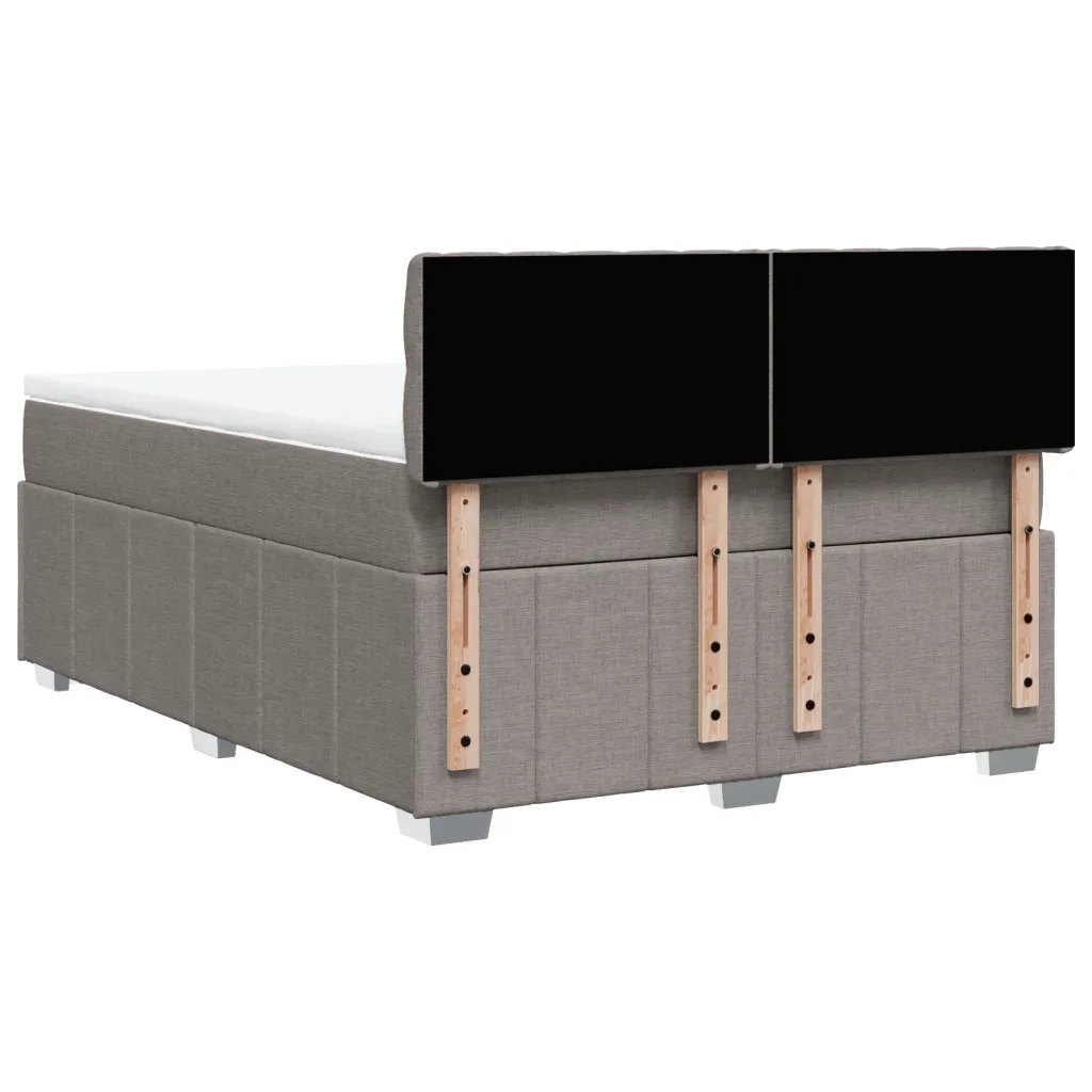 Giroletto a Molle con Materasso Tortora 140x200 cm in Tessuto 3287102