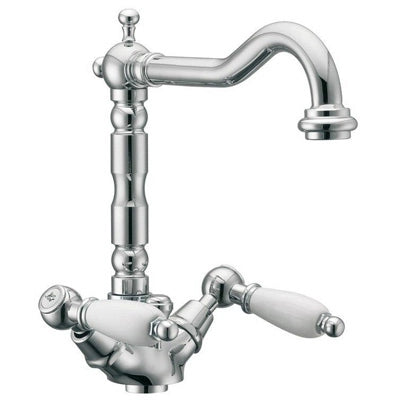MONOFORO LAVABO CON BOCCA ANTICA ARMONY CLASSIC- Cromo- HUBER