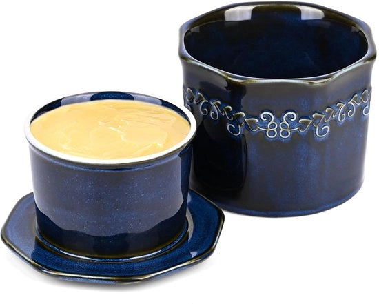 Piatto di burro ceramico - Aria stagnante e amichevole con l'ambiente - 1 pezzo - Grigio - Ceramica