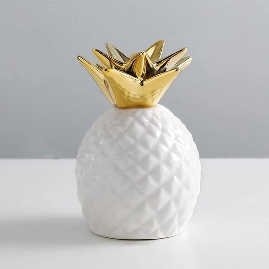 Cassa per la risparmio adulti figura ceramica ananas - Decorazione creativa per il risparmio - Regalo per il compleanno per la decorazione di casa.